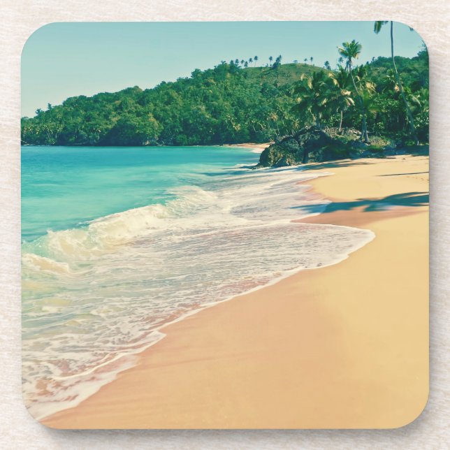 Porta-copo Tranquil Tropical Island Beach (Frente)