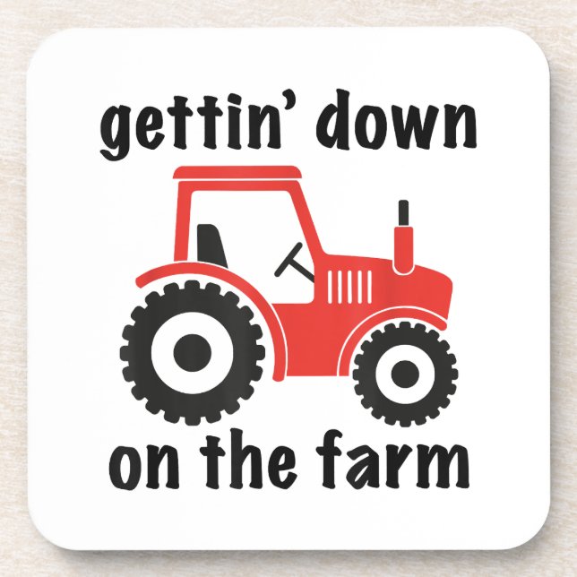 Porta-copo Trator descendo na Fazenda do país Barn Danc (Frente)