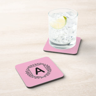 Porta-copo Travesseira Personalizada Escudo Floral Elegante I