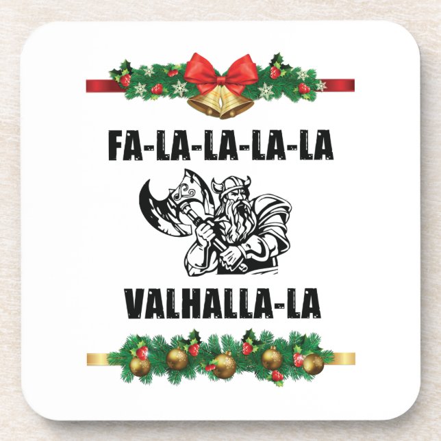 Porta-copo Travesseiro decorativo de Natal Valhalla (Frente)
