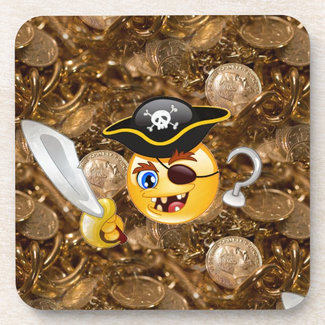 Porta-copo treasure pirate emoji (Frente)