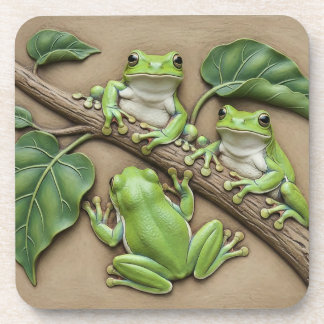 Porta-copo Tree Frogs Hard plastic coaster