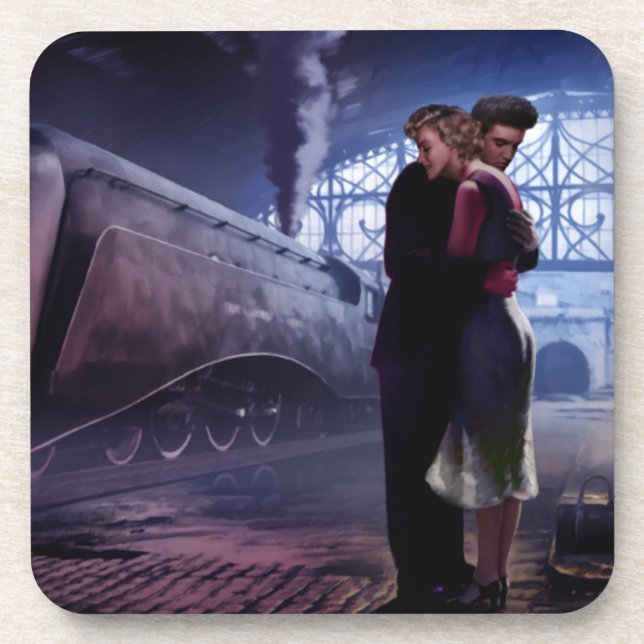 Porta-copo Trem azul (Frente)