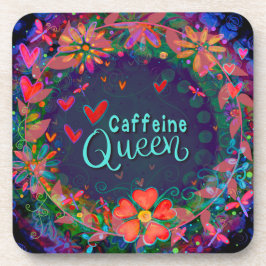 Porta-copo Trendy Fun Caffeine Unique Queen Floral