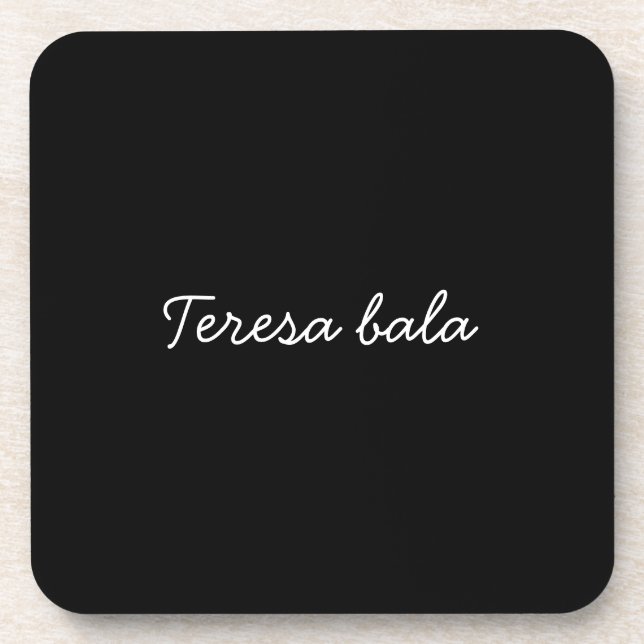 Porta-copo Trendy Monogram Modern Black Script Name (Frente)