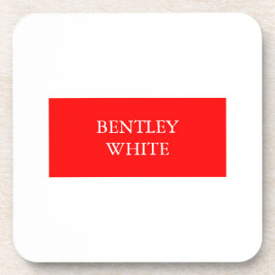 Porta-copo Trendy Red White Na moda Simple Simple Planeje Seu