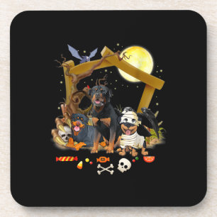 Porta-copo Três Cães Rottweiler - Presente de Halloween