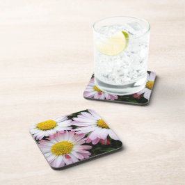 Porta-copo Três margaridas rosa e branca