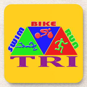 Porta-copo Tri figuras design do Triathlon