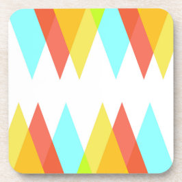 Porta-copo Triângulos amarelos, vermelhos e azuis de cadete
