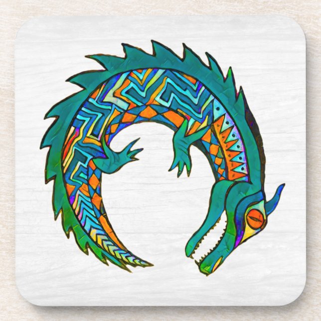 Porta-copo Tribal Alligator Art (Frente)