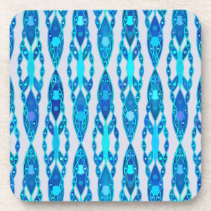 Porta-copo Tribal Batik - Cinzas Azul e Prata de Sapphire
