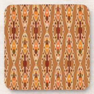 Porta-copo Tribal Batik - Ferrugem, Terracotta e Beige
