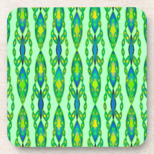Porta-copo Tribal Batik - Mint, Emerald Green e Blue