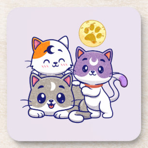Porta-copo Trio Adorável - Três Gatos Gelados