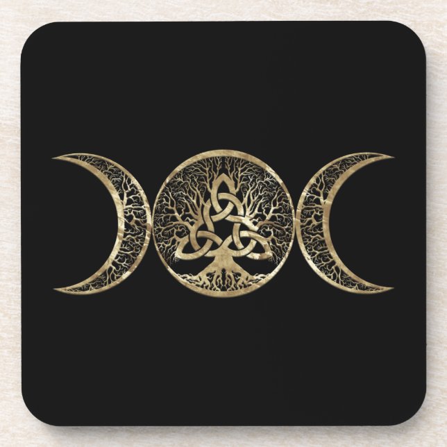 Porta-copo Triple Moon Tree of Life Triquetra (Frente)