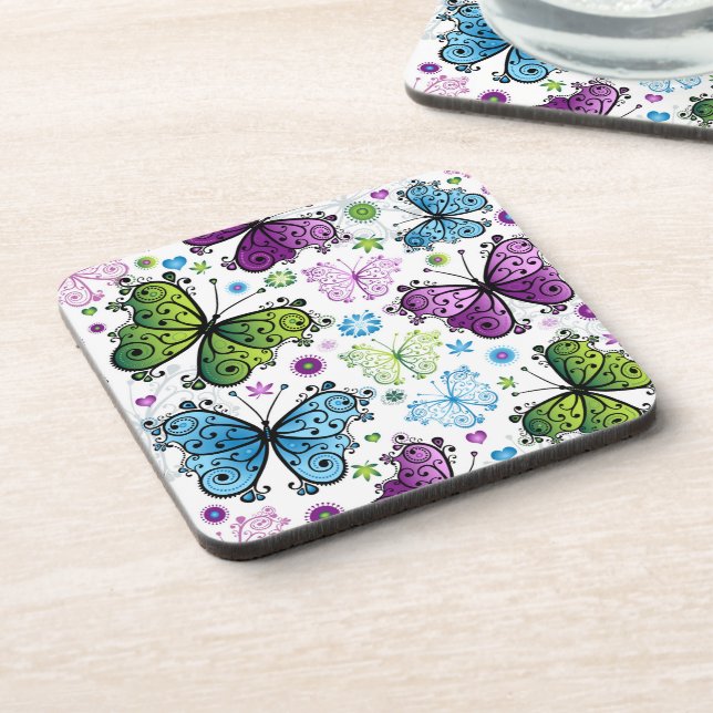 Porta-copo Trippy Hippy Retro Butterfly (Left Side)