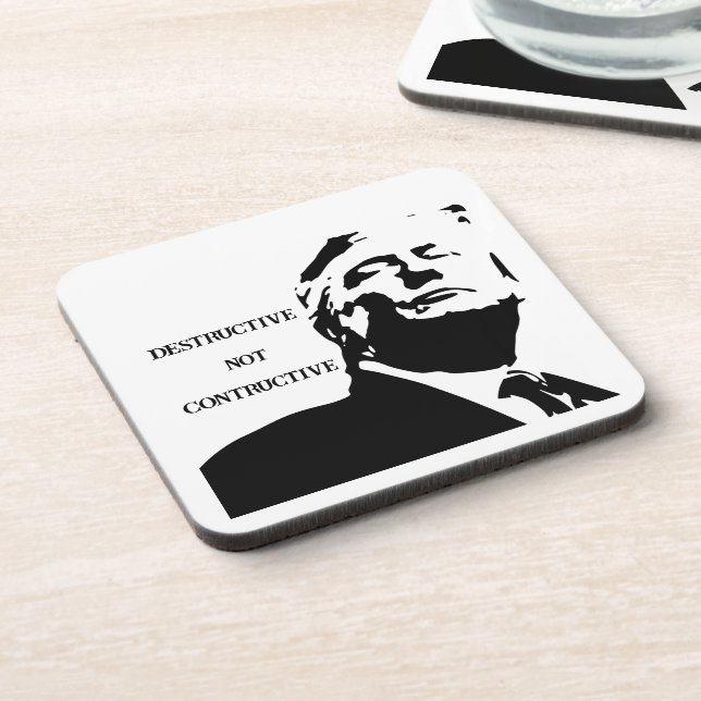Porta-copo Trump/Destructive Beverage Coaster (Left Side)