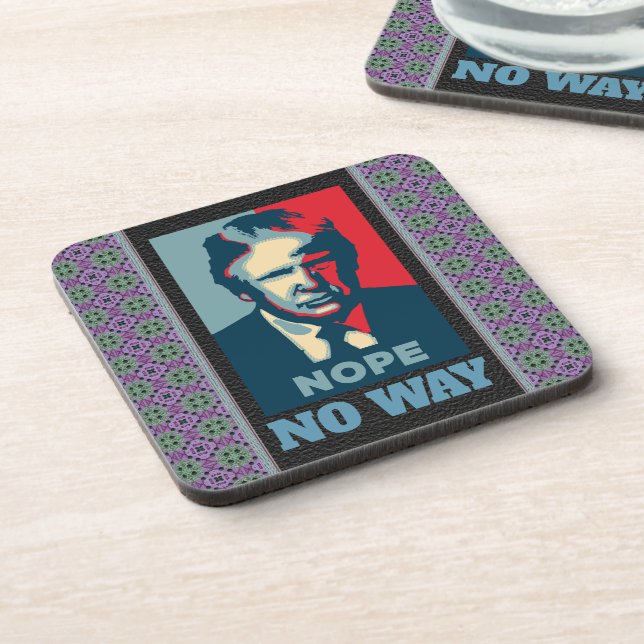 Porta-copo Trump Nope, sem jeito de beber, Coaster (Left Side)