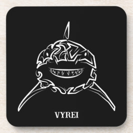 Porta-copo Tubarão-branco-Excelente-tribal preto e branco