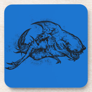 Porta-copo Tubarão-mau a preto