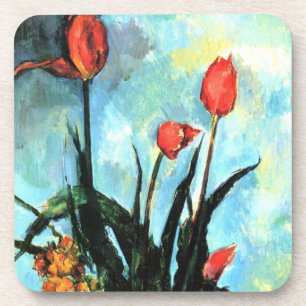 Porta-copo Tulipas em um Vaso por Paul Cezanne, Arte Antiga