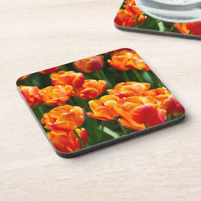 Porta-copo Tulipas laranja-claras no parque (Left Side)