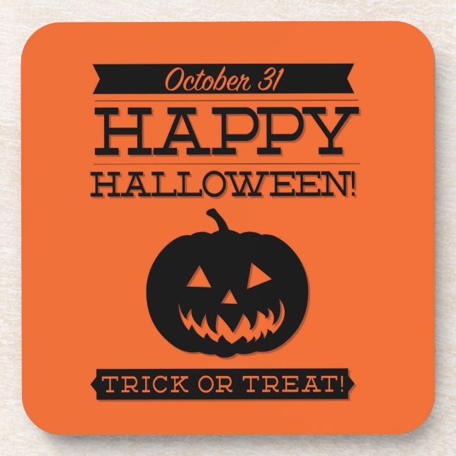 Porta-copo Tupografia retro Halloween (Frente)