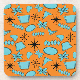 Porta-copo Turquesa de Formas Atômicas MCM em Laranja