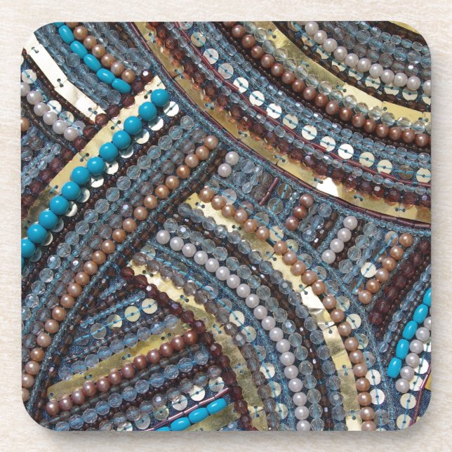 Porta-copo Turquesa elegante sequenciada (Frente)