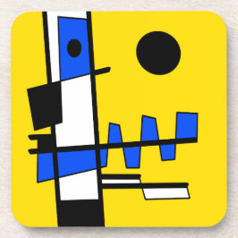 Porta-copo Two Sides Of Ethnicity Yellow Blue Black White