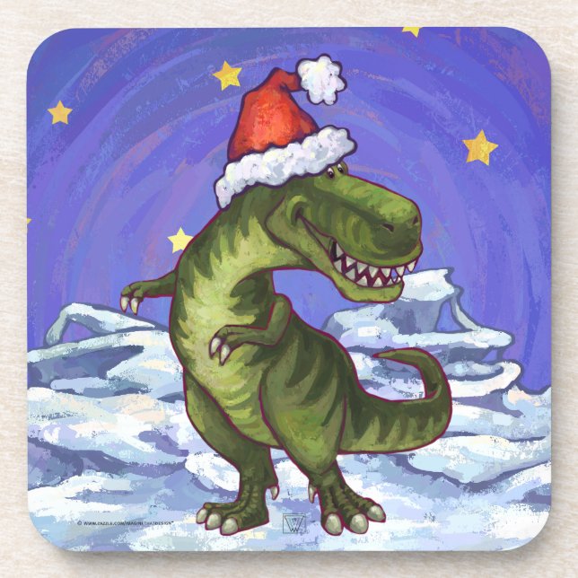 Porta-copo Tyrannosaurus Christmas (Frente)