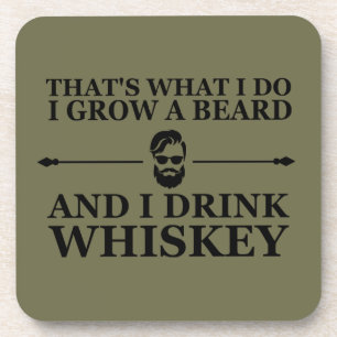 Porta-copo uísque bebendo engraçado e faça crescer a barba