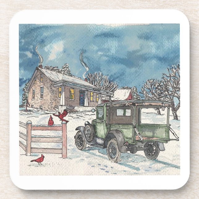 Porta-copo Última Entrega de Madeira (Frente)