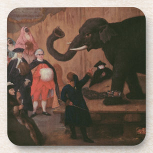 Porta-copo Um elefante mostrado em Veneza (óleo em canvas)