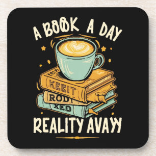 Porta-copo Um livro por dia mantém a realidade longe