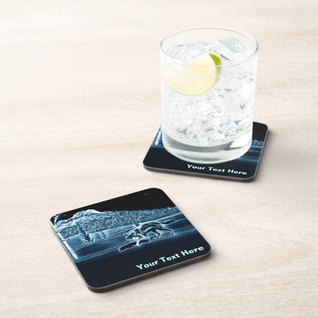 Porta-copo Um Lobo Na Neve (Lado Direito)