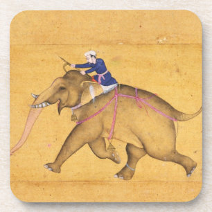 Porta-copo Um Mahout que monta um elefante, do grande Clive