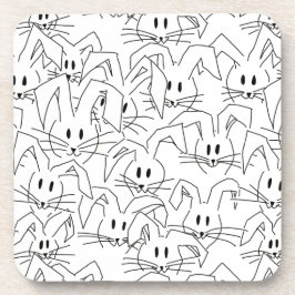 Porta-copo Um monte de Bunnies em branco - padrão perfeito.