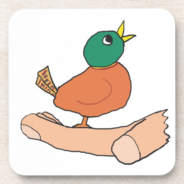 Porta-copo Um pássaro na mão vale dois no mato (Frente)