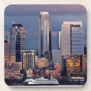 Porta-copo Um por do sol bonito e dramático visto do oeste