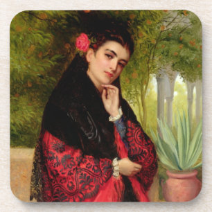Porta-copo Uma beleza espanhola, 1872 (óleo em canvas)
