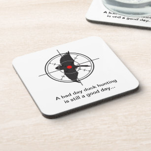 Porta-copo Uma caça má do pato do dia é ainda um bom dia
