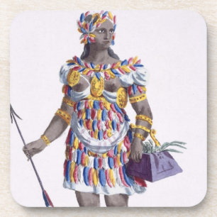 Porta-copo Uma mulher de Honduras, 1780 (gravura colorida)