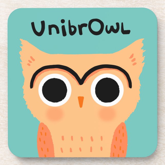 Porta-copo UnibrOwl Unibrow Owl | Coruja-de-sobrancelhas-grac (Frente)