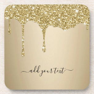 Porta-copo Unidades de Minigráfico de Glitter Dourado de Tex
