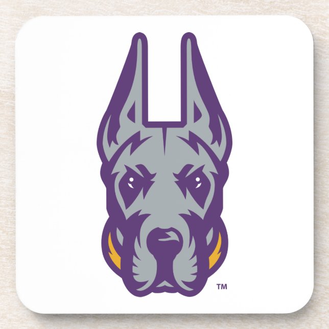 Porta-copo Universidade de Albany Great Dane Mascot Head (Frente)