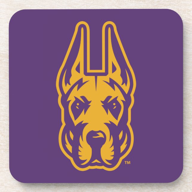 Porta-copo Universidade de Albany Great Dane Mascot Head (Frente)