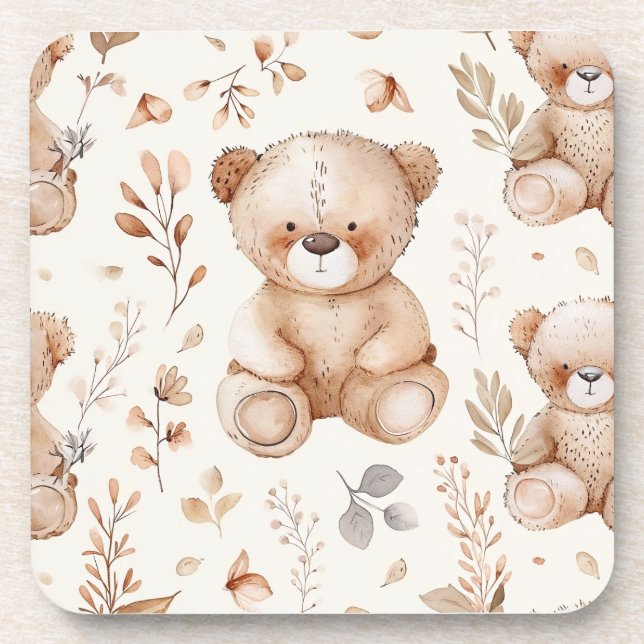 Porta-copo Urso Beige Bonito (Frente)