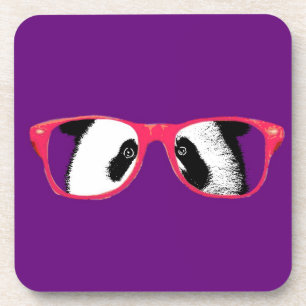 Porta-copo Urso de Panda Bonito em Óculos Engraçado Tendência